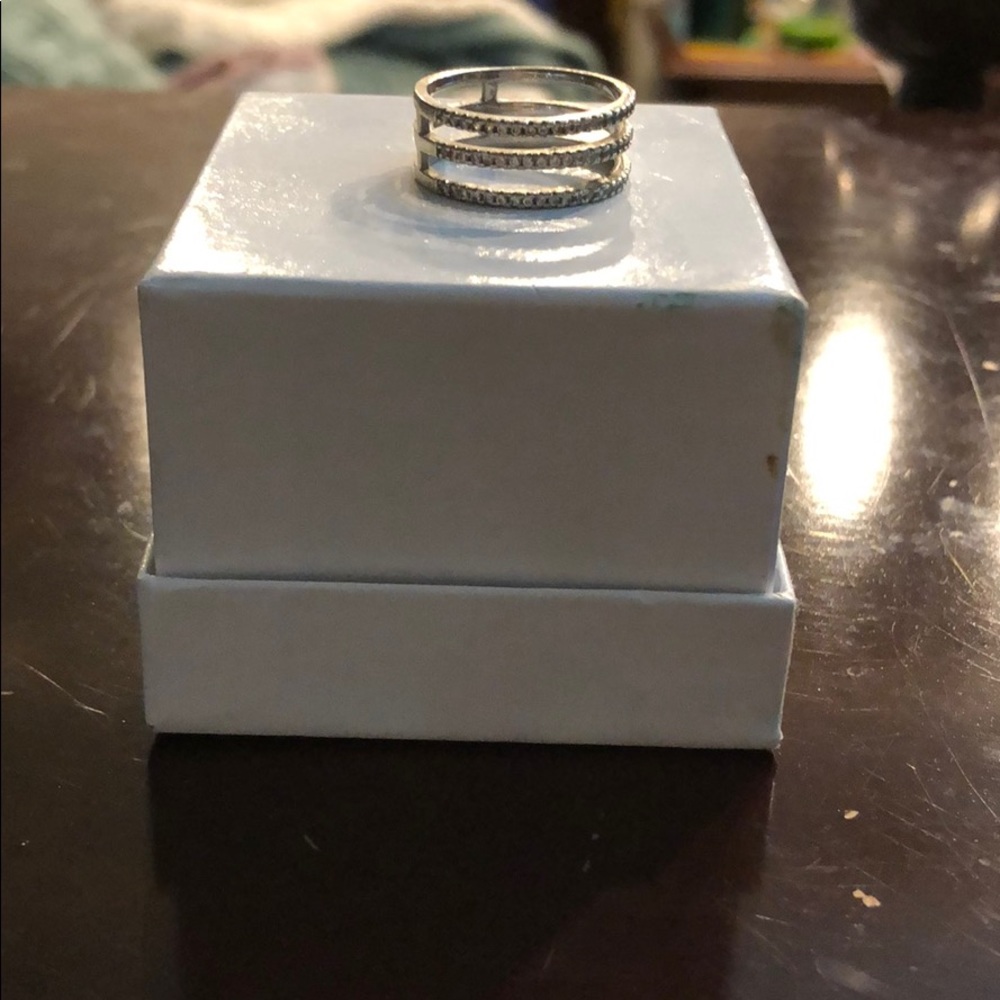 Silver ring.